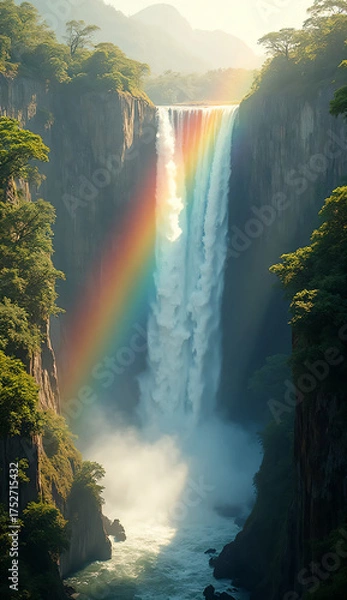 Obraz Rainbow Over Waterfall Canyon