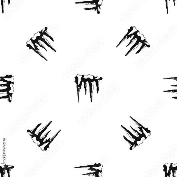 Fototapeta Icicles pattern seamless black