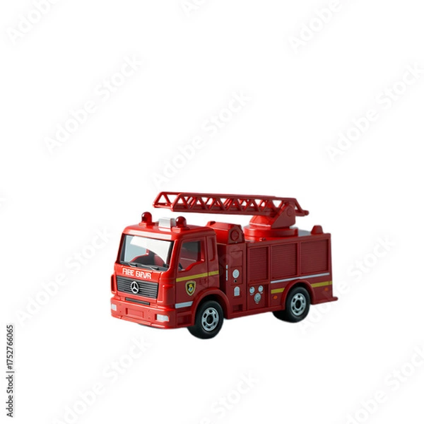 Obraz 3D Render Fire Truck Transparent