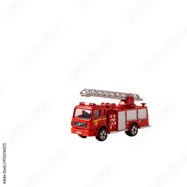 Obraz 3D Render Fire Truck Transparent