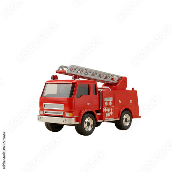 Obraz 3D Render Fire Truck Transparent
