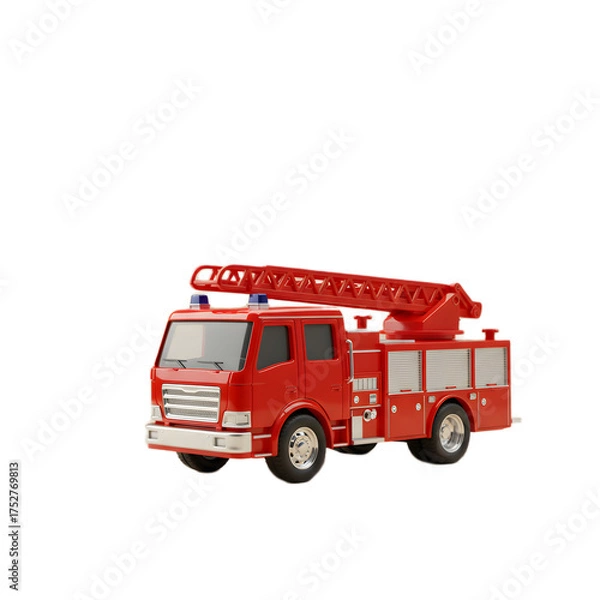 Obraz 3D Render Fire Truck Transparent