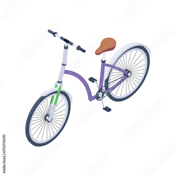 Fototapeta Women Bicycle Vector icon which can easily modify or edit