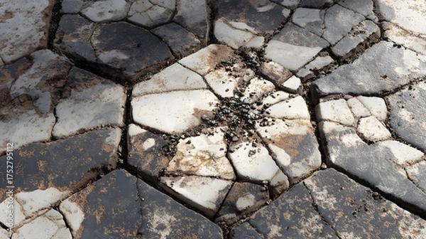 Obraz Cracked Floor with Web Patterns