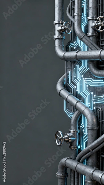 Obraz Piping Electronic Background