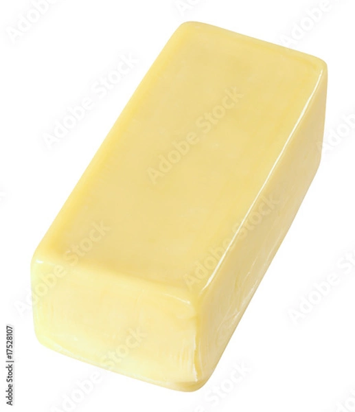 Fototapeta Block of cheese. Isolated.