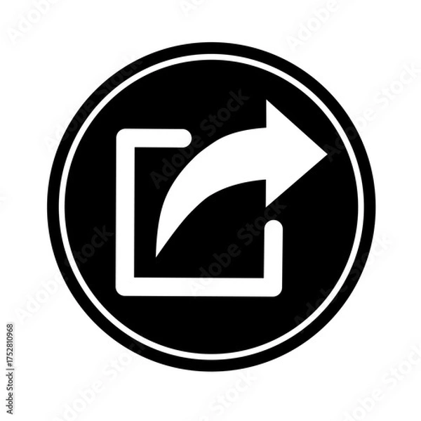 Fototapeta external link icon vector on white background. link icon