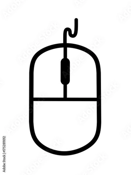 Fototapeta mouse icon vector on white background