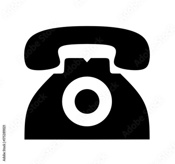 Fototapeta retro phone icon vector on white background. contact us icon