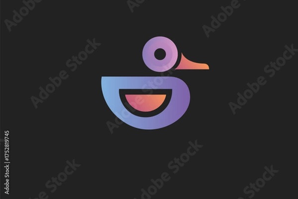 Obraz Simple Duck logo template