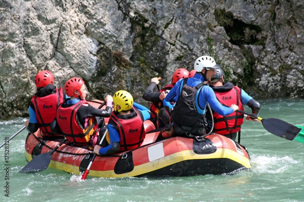 Fototapeta Raft en groupe