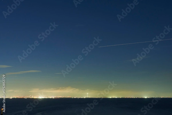 Obraz 海の上の境界線