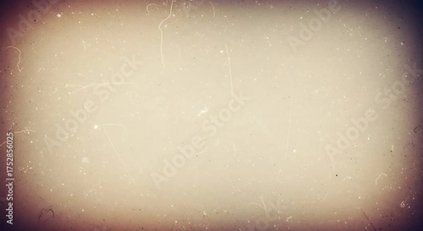 Fototapeta Vintage beige paper texture with dark vignette and subtle scratches effect