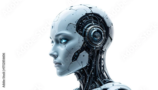 Obraz AI Robot Head PNG