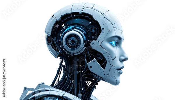 Obraz AI Robot Head PNG