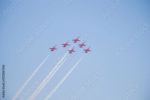 Fototapeta  Turkish air force demonstration team performance