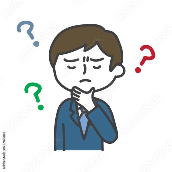 Fototapeta 考えるビジネスマン
