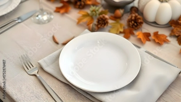 Obraz Thanksgiving Table Setting Close-up