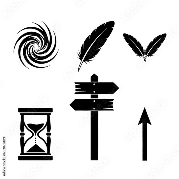 Obraz Black and White Icon Set