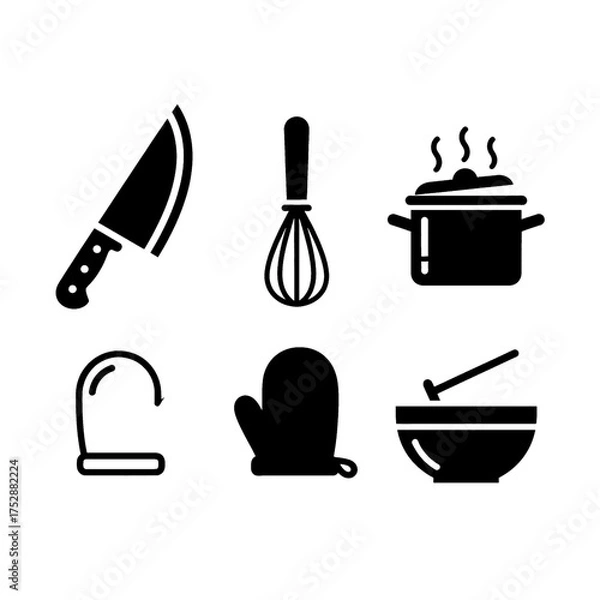 Obraz life style icon set pack