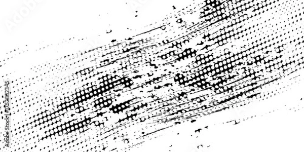 Obraz Tire tracks background for rally, drift, motocross, off-road and other auto and motorsport. Black tire marks on a white background with a worn effect and splashes of dirt..