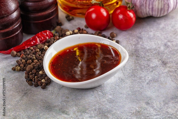 Fototapeta Black pepper sauce for meat