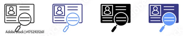 Fototapeta identify icon set multiple style