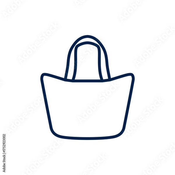 Obraz Tote bag vector illustration icon