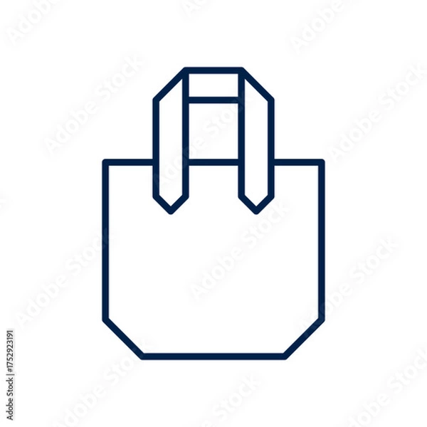 Obraz Tote bag vector illustration icon
