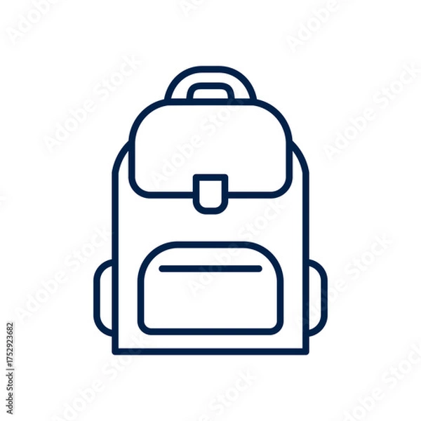 Obraz Bag pack vector illustration icon