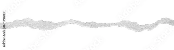 Fototapeta ripped torn paper edges isolated with clipping path on black background