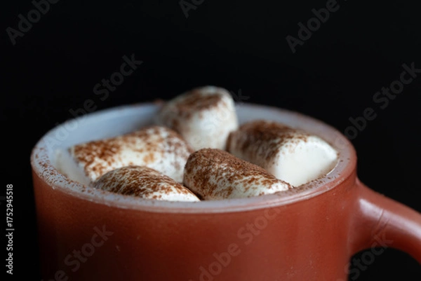 Obraz マシュマロコーヒーの液面