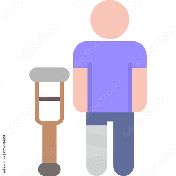 Fototapeta Broken Leg Icon
