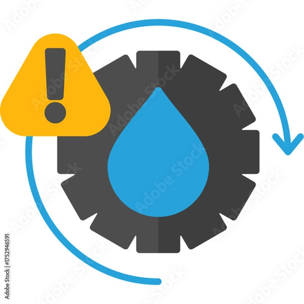 Fototapeta Repetitive Work Caution Icon