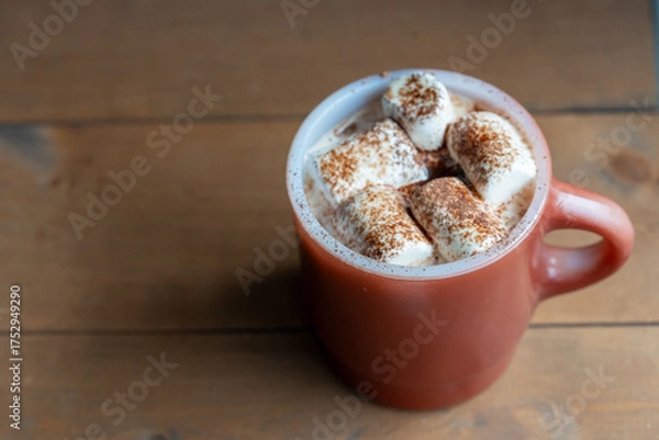 Obraz マシュマロコーヒーと左にコピースペース