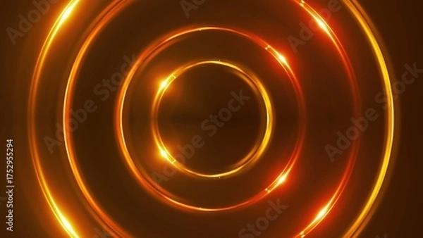 Obraz Gold fractal Lights. Computer generated 3d render