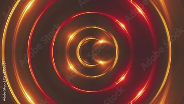 Obraz Gold fractal Lights. Computer generated 3d render