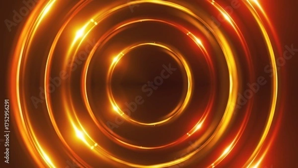 Obraz Gold fractal Lights. Computer generated 3d render