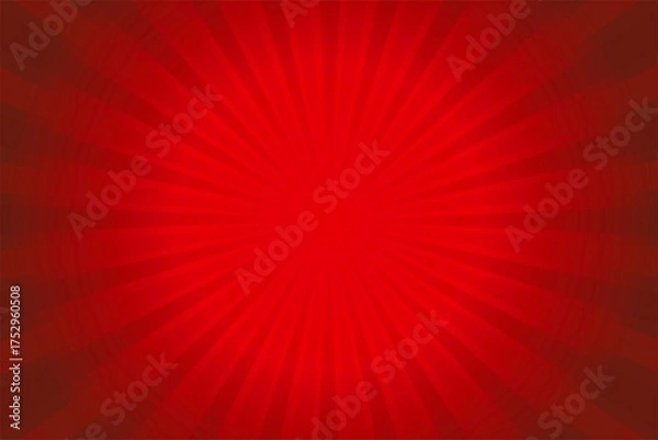 Fototapeta Bold red burst background for powerful presentations or vibrant promotions, radiating energy and excitement, perfect for impactful designs and eye-catching graphics