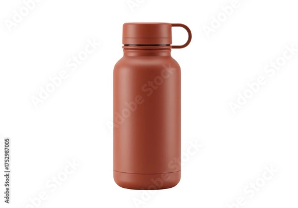 Obraz Isolated reusable water bottle with carrying handle for eco-friendly lifestyle on display