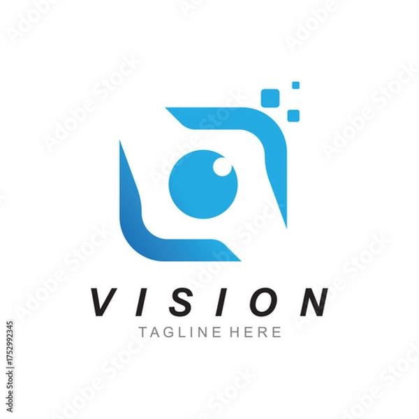 Fototapeta vision eye logo icon vector isolated