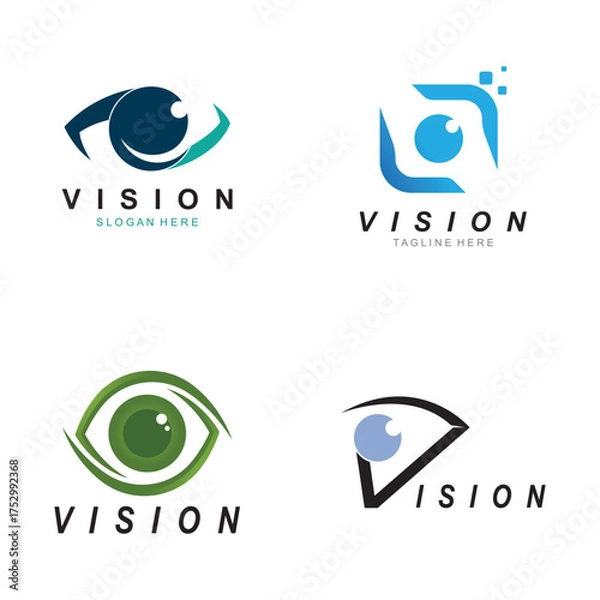 Fototapeta vision eye logo icon vector isolated