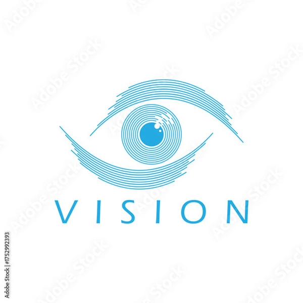Fototapeta vision eye logo icon vector isolated