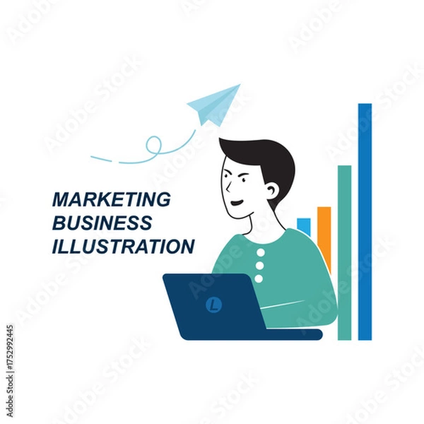 Obraz Marketing concept illustrations. Vector illustrations of digital marketing