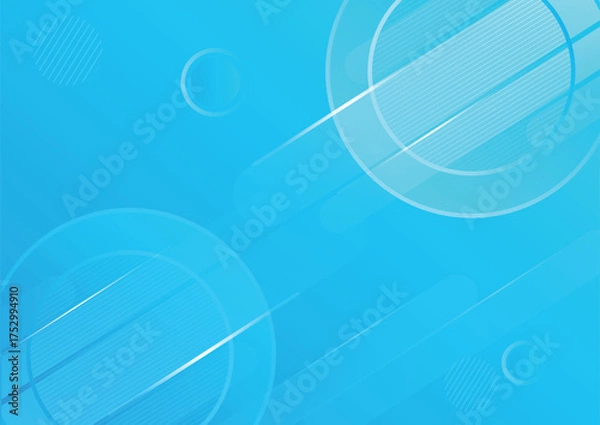 Obraz Dynamic Blue Abstract Composition with Geometric Forms