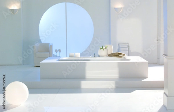 Obraz Interieur Badezimmer weiss