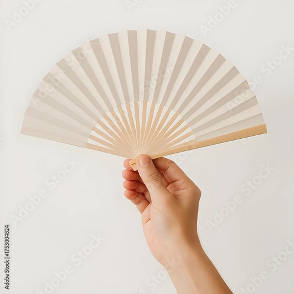 Fototapeta hand with fan