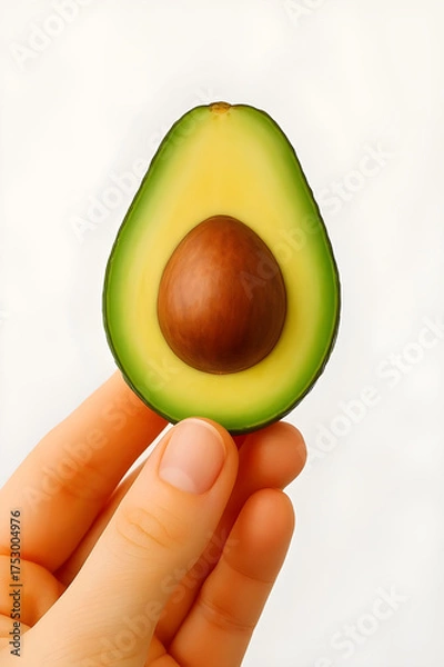 Fototapeta avocado in a hand