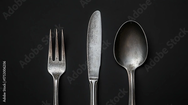 Fototapeta fork and spoon