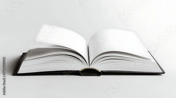 Obraz open book isolated on black